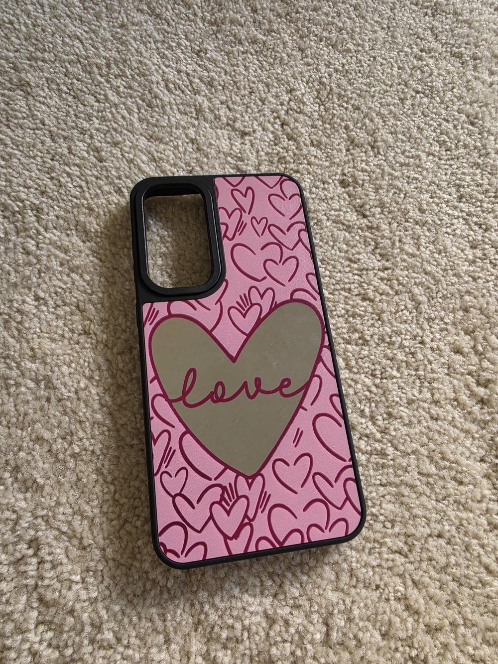 Pink Heart 'Love' Phone Case - Samsung Galaxy S23+